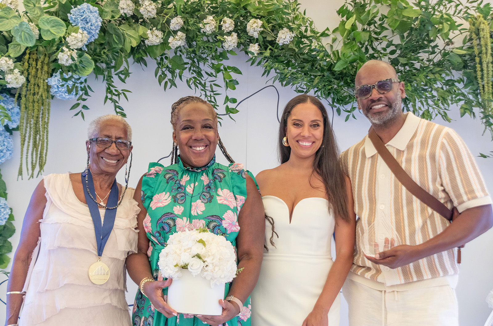 Floyd and Stephanie Tavares-Rance with Erin Goldson